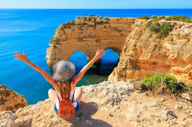 From Lisbon: Algarve, Benagil Sea Cave & Lagos Full-Day Tour - Praia da Marinha and the Lagos beach circuit: gold sand, dramatic cliffs