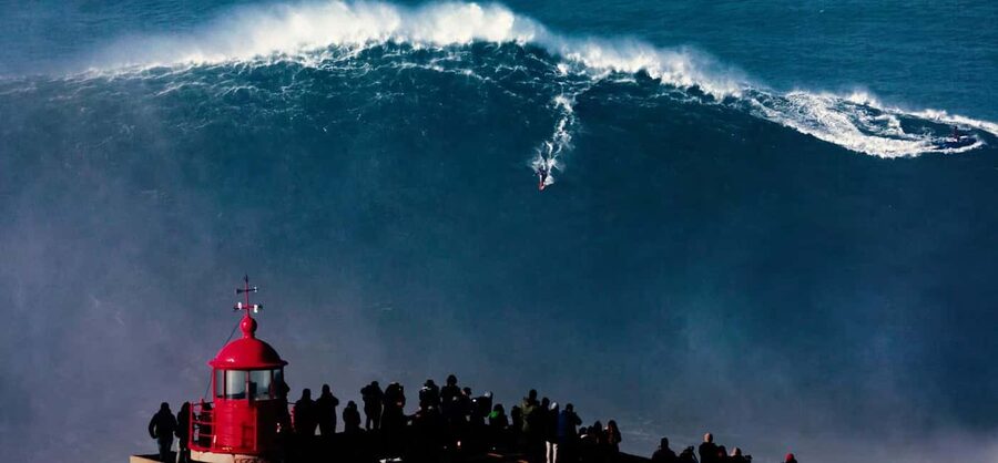 From Lisbon: Nazare Big Waves and Óbidos Guide Day Trip - Nazaré: The Lighthouse, the Cliffs, and the Wave Reality Check