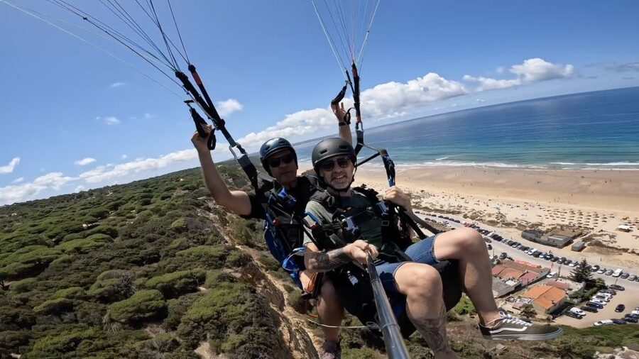 From Lisbon: Paragliding Tandem Flight - The Takeoff and Landing Flow: What You Do, and What Your Pilot Does