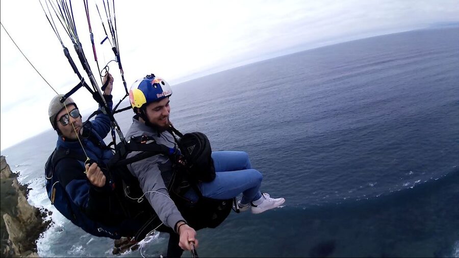 From Lisbon: Paragliding Tandem Flight - Safety and Pilot Style: From Nuno and Paulo to Miguel and Nonno