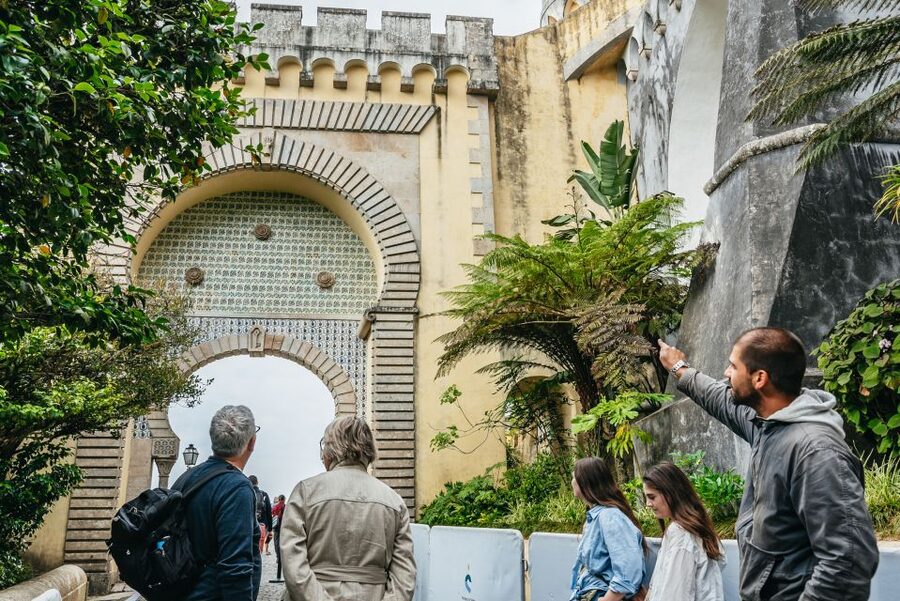 From Lisbon: Sintra Tour - Pena, Regaleira & Monserrate - The Sintra palace and azulejos stop: where the ceilings do the talking