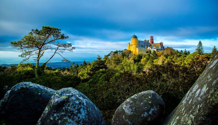 From Sintra: Pena Palace Guided Tour - The guided walk around Pena Palace exteriors, terraces, and viewpoints