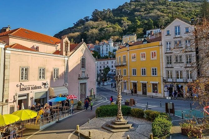 Group Tour to Sintra, Pena, Regaleira, Cabo da Roca & Cascais - Pena Palace grounds and panoramic views, with interiors based on availability