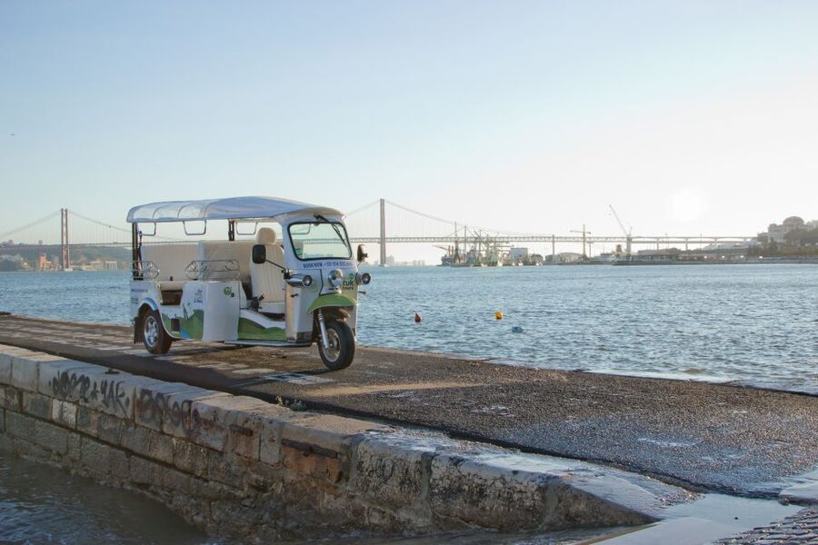 Lisbon: 2-Hour Belém and the Golden Era Tour by Eco-Tuk - Alcântara’s river dock area and the 25th of April Bridge views