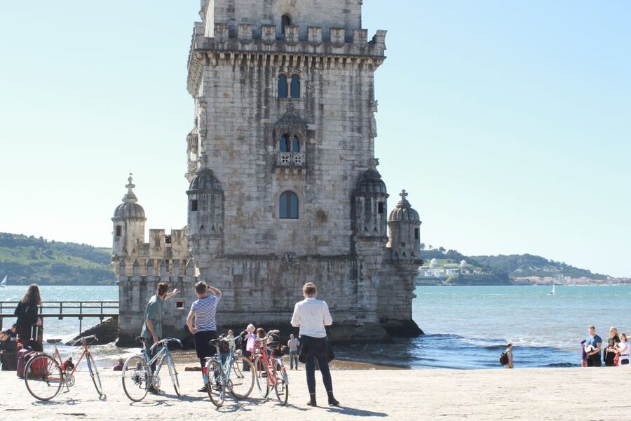 Lisbon: 3-Hour Vintage Bike Tour - Presidential Palace and the National Coach Museum, seen from outside
