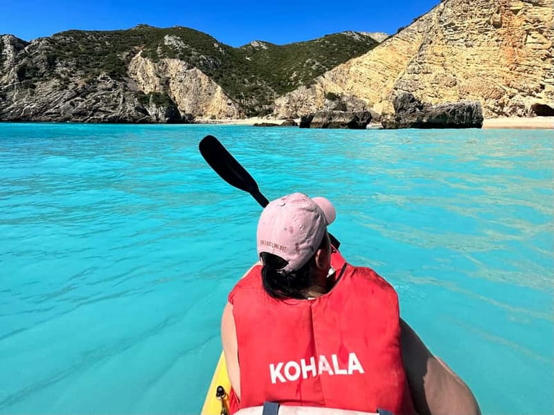 Lisbon: Arrabida Park Kayak Tour with Beach Picnic - Safety briefing first, then sit-on-top tandem kayaks