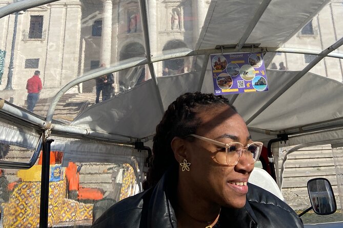 Lisbon Highlights in 2 Hours – Private Tuk Tuk Tour - Luís de Camões Square: Art in the Sidewalk, Not Just on the Buildings