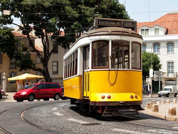 Lisbon Hills Red Tram by Tram 28 route - St Georges Castle area and the feeling of reaching the top