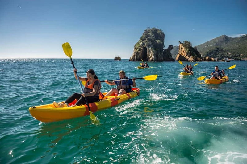 Lisbon: Kayak Tour Arrábida Natural Park, Setubal, Sesimbra - The 3-hour rhythm: briefing, practice, and the Anicha Island pause