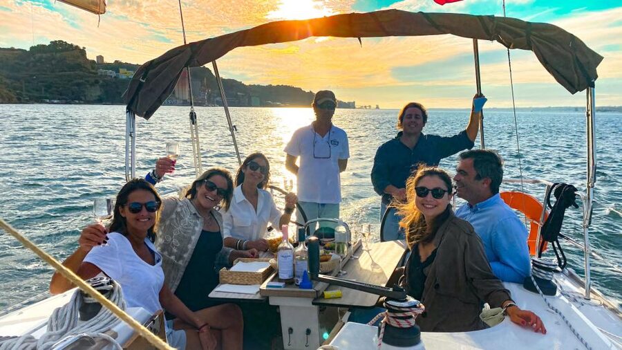 Lisbon: Luxury Private Sailing Boat Cruise on River Tagus - Cristo Rei on the water: a fitting viewpoint finish