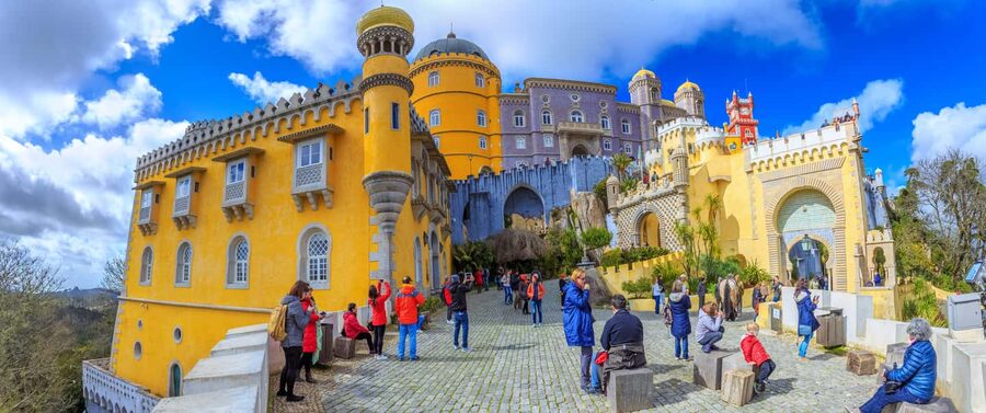 Lisbon: Pena Palace, Sintra, Regaleira, Roca, Cascais Tour - Pena Palace: how the guided visit makes the colors make sense