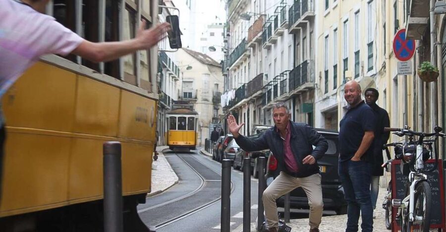 Lisbon: Portuguese Petiscos Tasting Tour by E-Bike - Pombaline Downtown: wide rebuilt streets and coffee-shop Lisbon