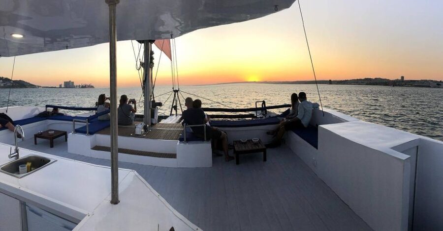 Lisbon: Private Catamaran Charter for up to 18-People - Returning to Belem via Discover Monument, plus the MAAT stop
