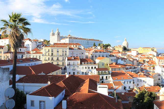 Lisbon Private Tour by Electric Tuk Tuk - Miradouro São Pedro de Alcântara: a viewpoint with Castle of São Jorge in front