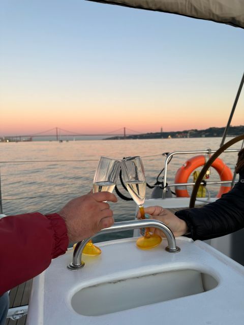 Lisbon: Romantic Cruise with Wine & Portuguese Tapas - Christ the King and the long view to the end of the cruise