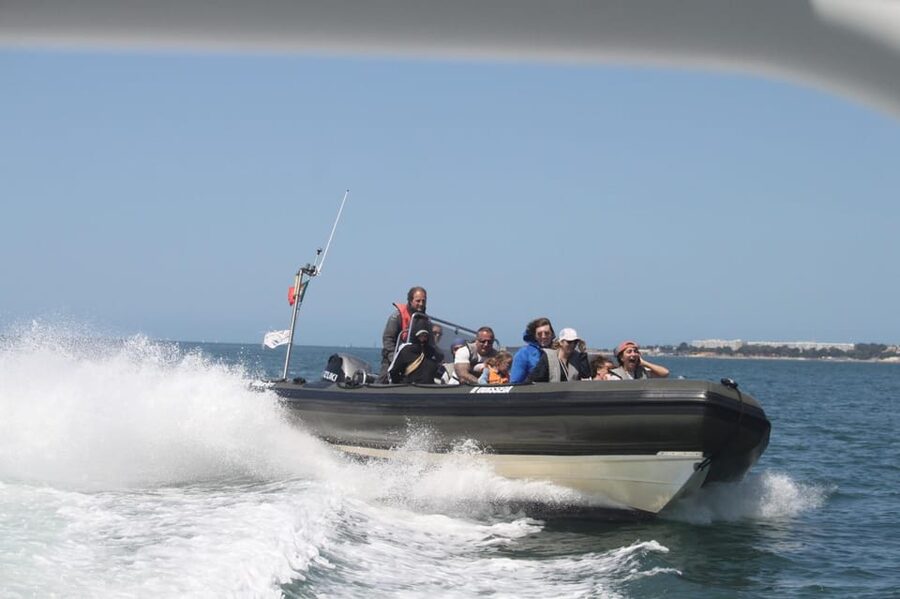 Lisbon: Speedboat Trip to Bugio Lighthouse - From Doca de Santo Amaro to 25 de Abril Bridge Views