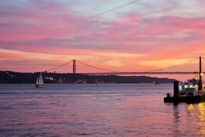 Lisbon Sunset cruise with Welcome Drink and Snack included - On Board: Wi-Fi, Glass Roof Views, and the Welcome Drink