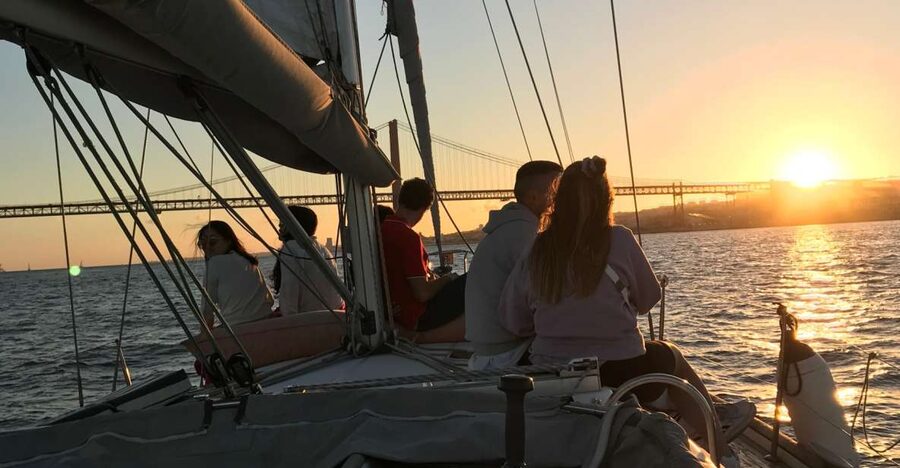 Lisbon Sunset Sailing – Small Group (max 10) Wine & History - Getting aboard at Doca de Santo Amaro, Gate 1