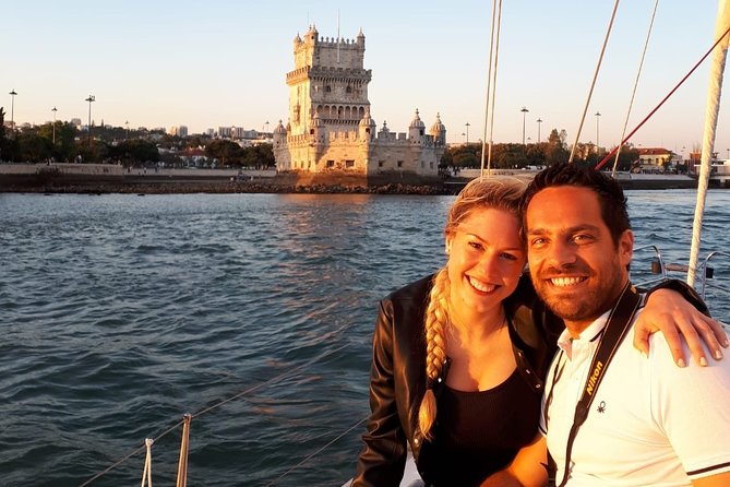 Lisbon: Sunset Sailing with Portuguese Wine and History - Doca de Santo Amaro: getting there under the 25th of April Bridge