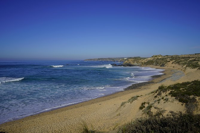 Lisbon to Algarve with stops along the coast - Stop 1: Farol de Milfontes at the Mira River mouth