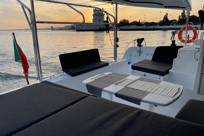 LUXURY Catamaran Sunset and Wine cruise - The route from the Discoveries area to MAAT and Ajuda