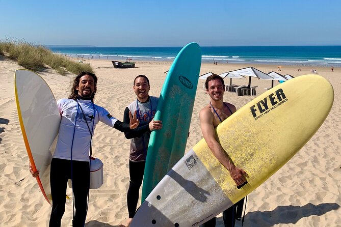 Priv Half Day Surf_full gear round & round trip transport_Lisbon - Your two-hour surf lesson: paced coaching for first-timers