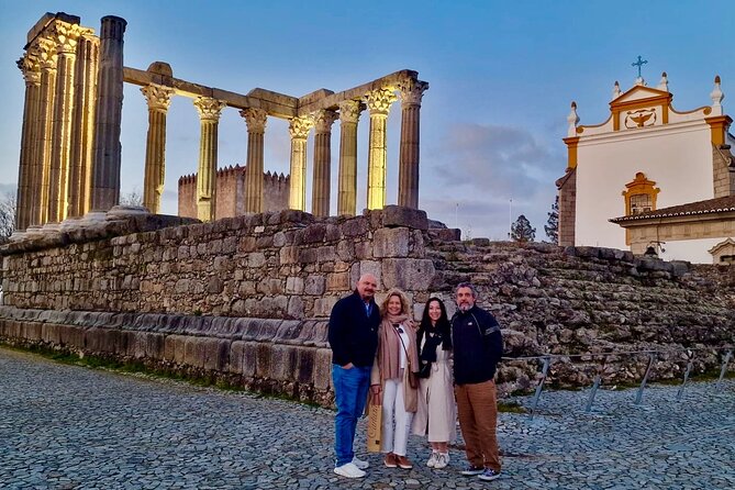 Private Evora Heritage and Alentejo Wine Tour from Lisbon - Food and drink setup: wine tastings plus cheese and smoked sausages