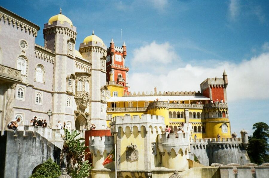 Sintra: Full Day guided tours by Van with Local guide - Sintra old-town moments: photos, National Palace exteriors, and a guided walk