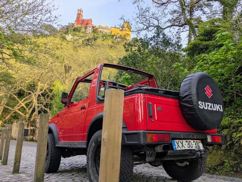 Sintra: Private Half-Day Classic Car or Electric Jeep Tour - The Heritage Stretch: Pena Palace, Moorish Castle, Regaleira, Chalet Biester, National Palace