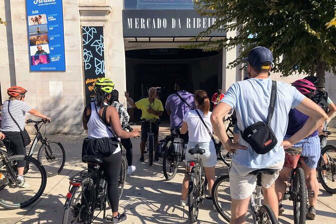 The Heart of Lisbon by Electric Bike - Rossio and Praca Dom Pedro IV: theater, church, and old Lisbon storefront vibes