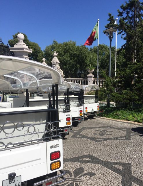 Tuk Tuk Tour historic central Lisbon - Lisbon Cathedral stop, plus the Roman theatre ruins